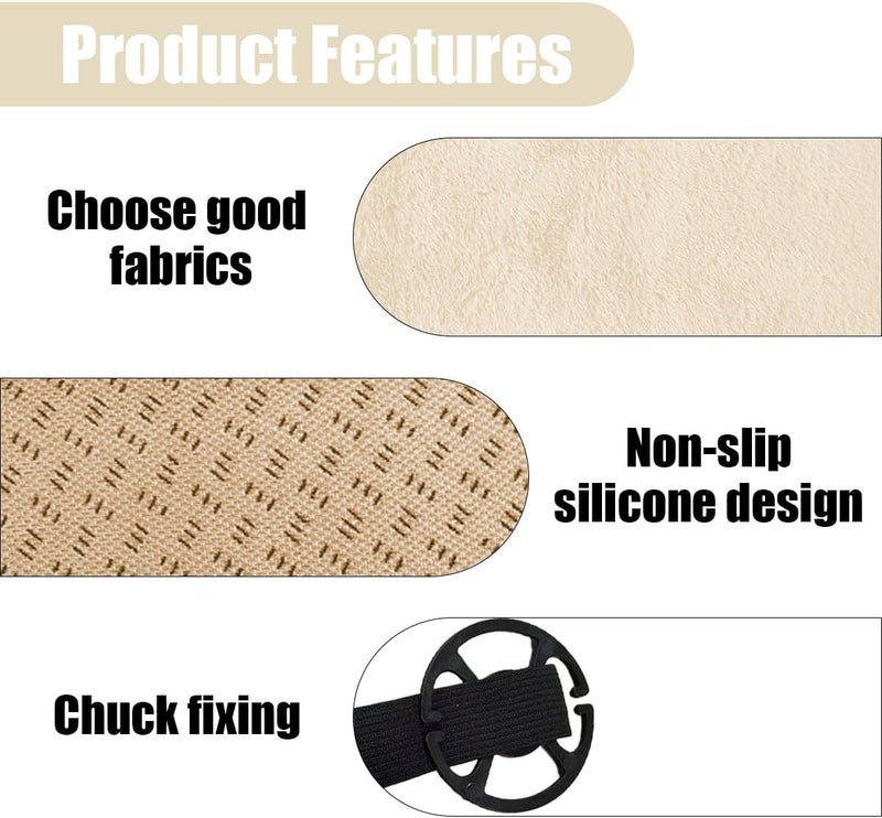 LHDOS Sheepskin Car Seat Cushion, Soft Comfort Winter Driver Seat Cover, Fluffy Faux Fur Front Seat Pad, Car Seat Protector Pad for Office Chair, Universal Interior Accessory for Car SUV Truck (Beige) - Image 3